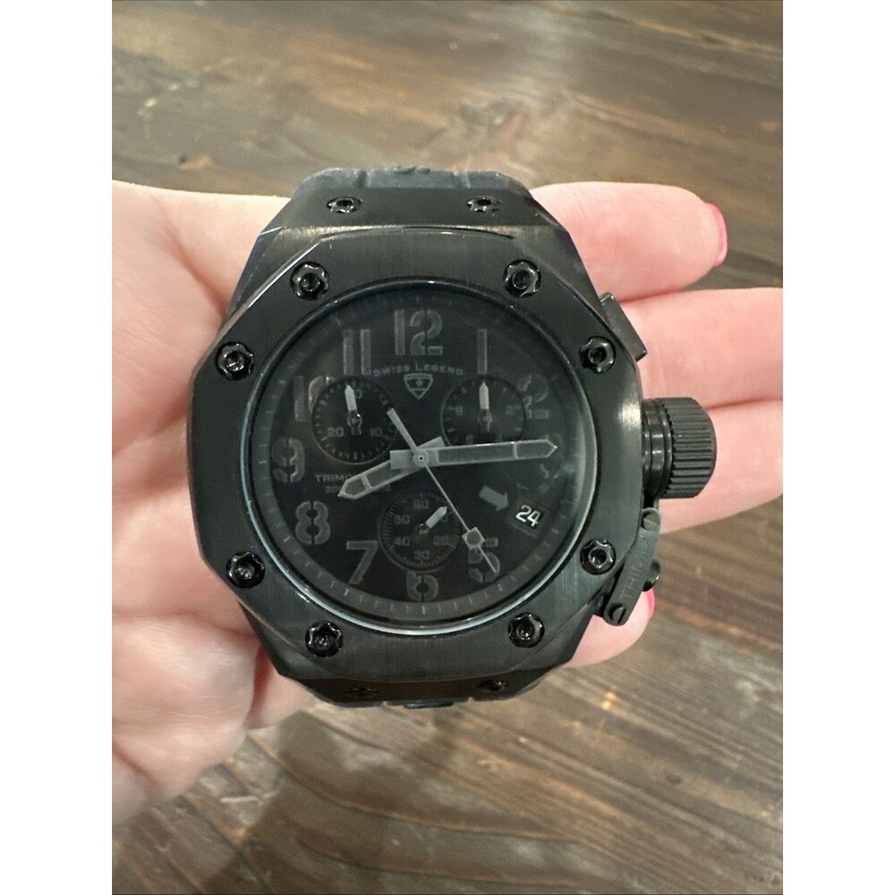 Swiss Legend Men's Black Phantom Trimix Diver Chronograph Watch